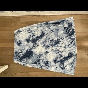 Blue and white skirt